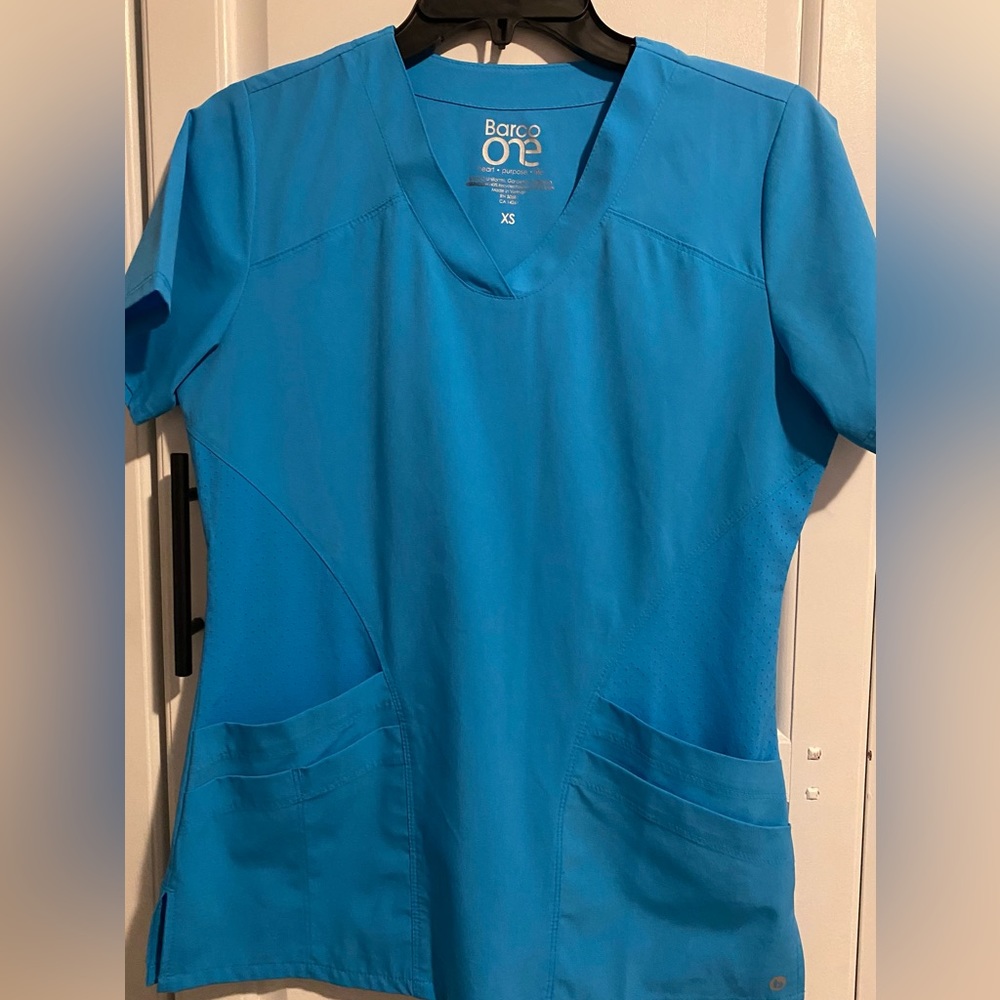 Blue scrub top